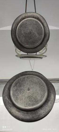 Zinn-Untersatzteller Sonstige 2er, Mit Schönheitsfehler | Vintage-Schatz - Bild 2