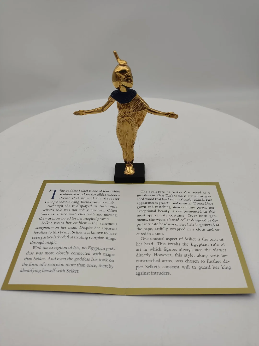 Goldener Selket Porzellan & Zertifikat von Franklin Mint | Limitierte Rarität – Bild 10