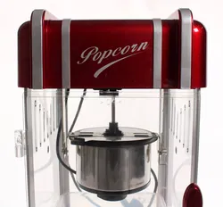 Retro-Popcornmaschine, rot/silber — Tischgerät, Höhe ca. 43,5 cm — mit Messlöffel & Anleitung - Bild 4