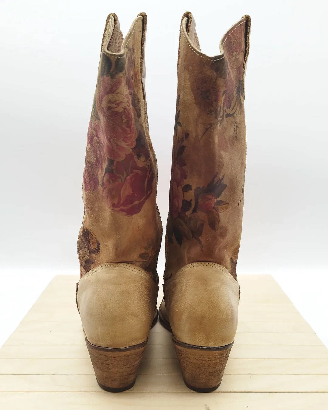 Colorado Vintage Cowboystiefel, Gr. 37, Leder, beige - neu besohlt  – Bild 4