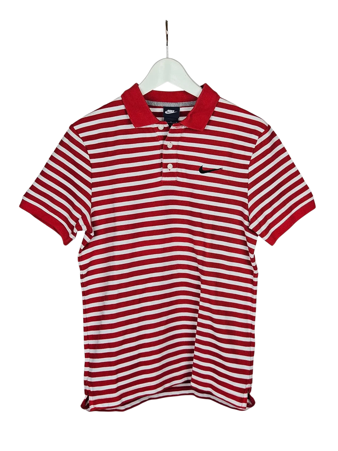 NIKE Herren Polo-Shirt, rot-weiß - Gr. M - Bild 4