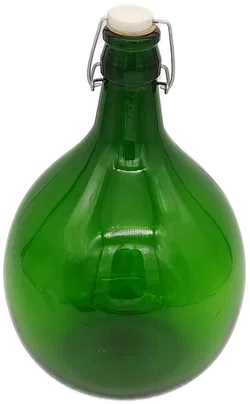 Grüne Vintage-Ballonflasche mit Bügelverschluss - 5 Liter - Bild 1