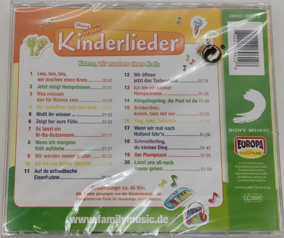 CD "Meine ersten Kinderlieder" Kreis- und Spiellieder für die ganze Familie – Bild 3