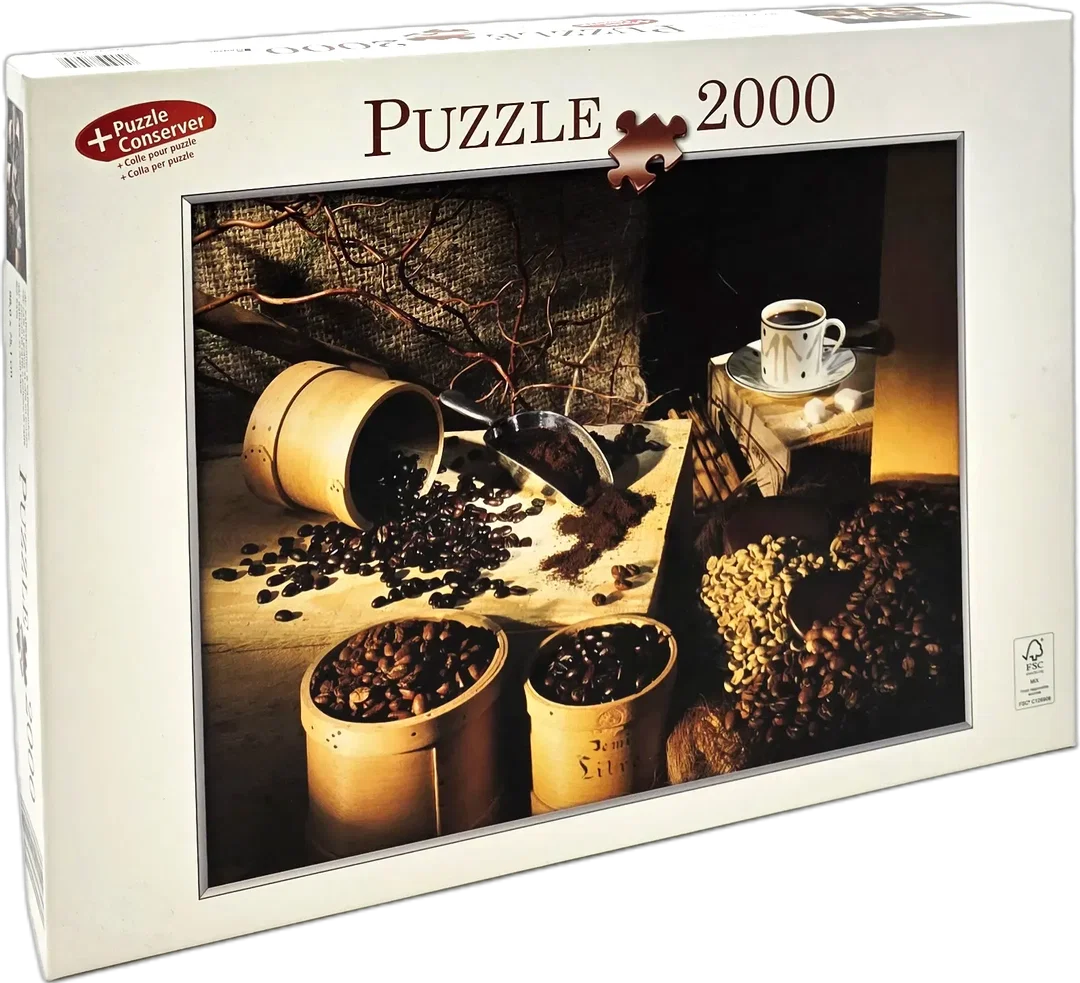 Ravensburger 2000-Teile-Puzzle Kaffeemotiv mit Bohnen und Tassen - Bild 4
