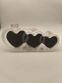 Fotorahmen, Walther Glas, 3fach-Herz, vintage 80er - Bild 3