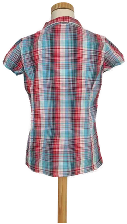 Icepeak Mädchen Bluse kariert weiß, blau, rot- 152 - Bild 2