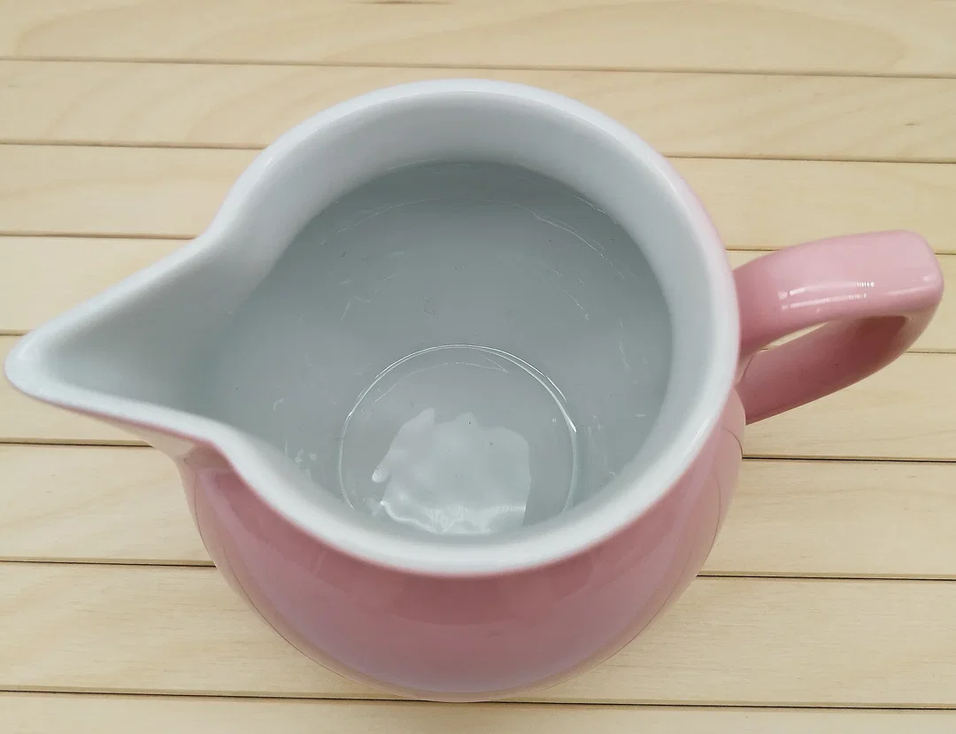 Krug kugelförmig, Wilhelmsburger Porzellan, 0,5L, rosa  – Bild 3