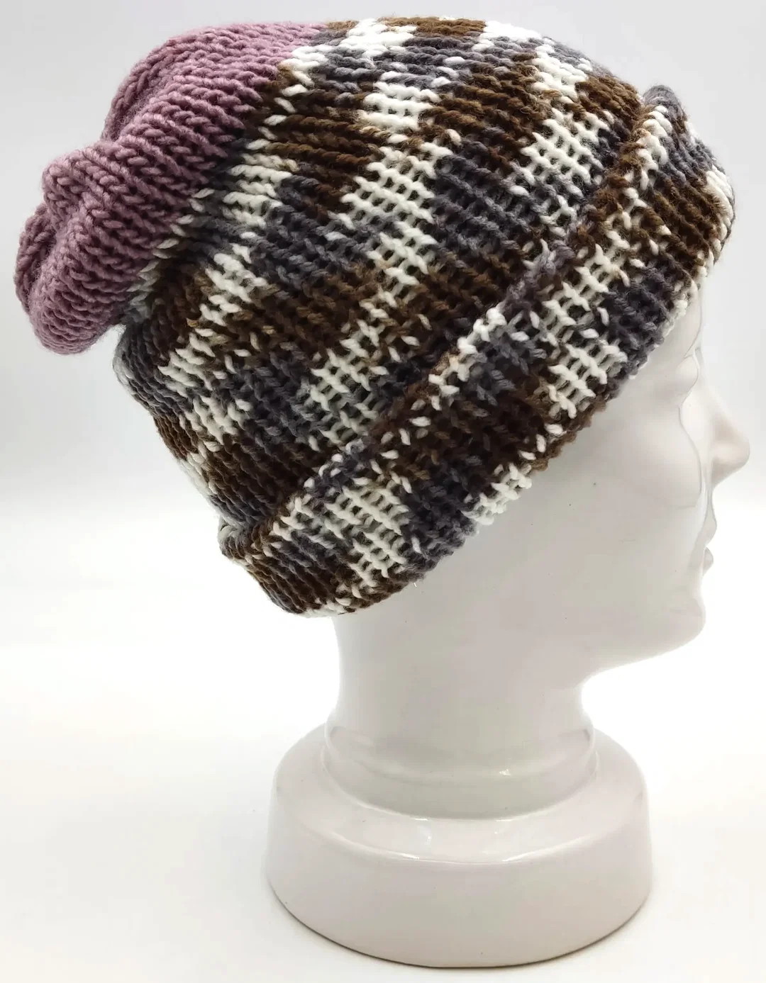 Handgestrickte Wendemütze – Bild 3