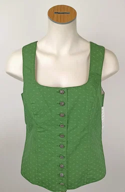 Kaiseralm Damen Trachtenweste gemustert grün Gr. M/L