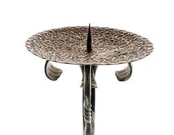 Antik-Schwarzer Kerzenständer aus Gusseisen, handgeschmiedet ca. 75 cm - Bild 4