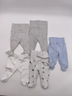 5er Set Baby Hosen, mit Füßchen, Gr. 50/56 – Vorschau 1