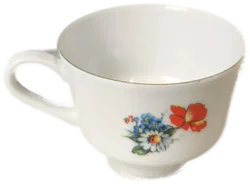 Waldsassen Bavaria, 3 Kaffeetassen, Porzellan mit Goldrand, Vintage – Vorschau 3