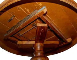 Vintage Biedermeier Rundtisch, ausziehbar, Mahagoni, Ø 120 cm - Bild 7