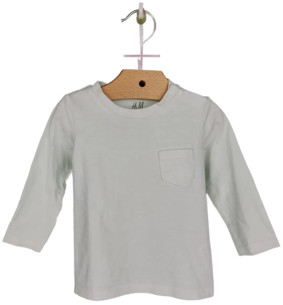 H&M Kinder Longshirt weiß - 74 - Bild 1