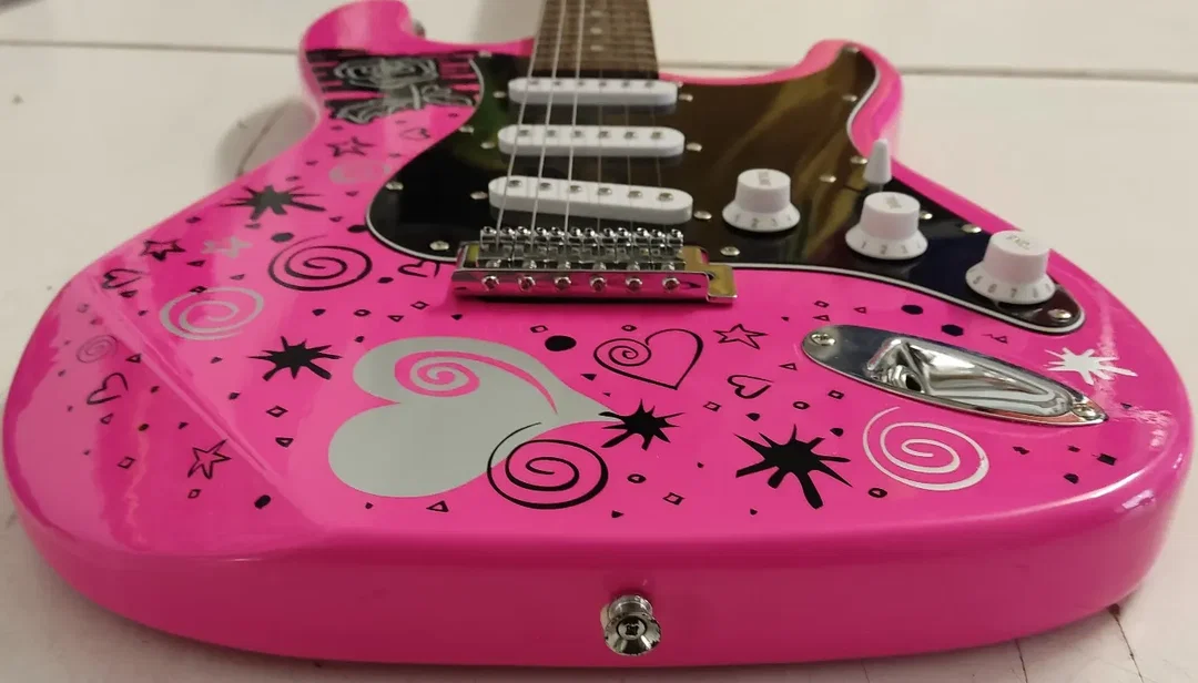 Play on Kinder E-Gitarre Pink Punk mit Tasche  – Bild 7