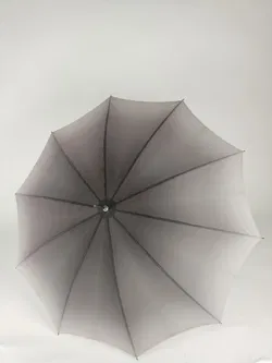 Vintage-Flanierschirm / Sonnenschirm / Damenschirm mit grauem Farbverlauf und ausgefallenem Griff - Bild 2