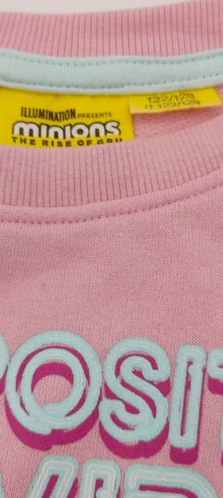 Minions Kinder Sweater rosa Gr. 122/128 - Bild 2