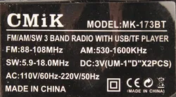 CMIK MK-173BT Retro Radio – AM/FM/SW – Bluetooth – Netz- & Batteriebetrieb - Bild 5