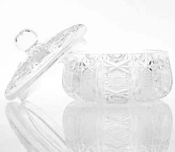 Salzburger Kristallglas Bonboniere Durchmesser ca 15cm - Bild 2