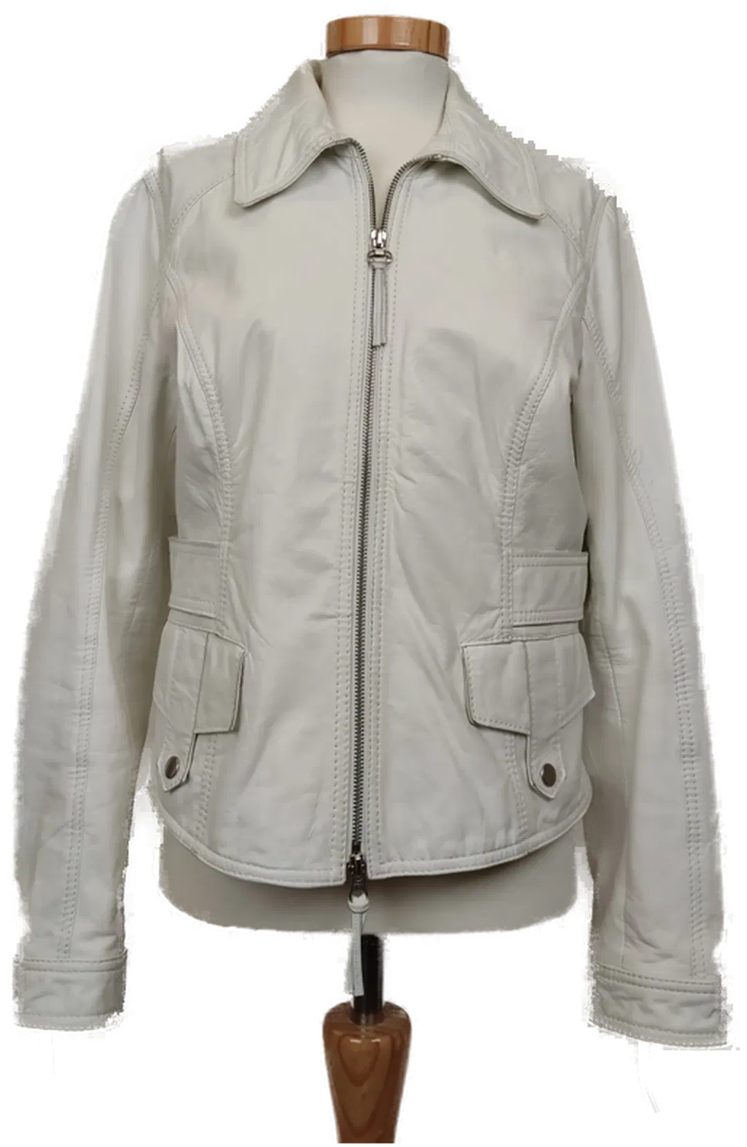 conbipel Damen Lederjacke weiß Italienische Gr. 46 (deutsche Gr. 40) - Bild 4