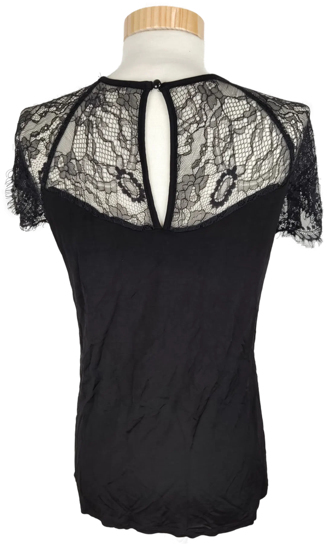 Schwarzes Spitzent-Shirt, Gr. S, hochwertige Qualität – Bild 4