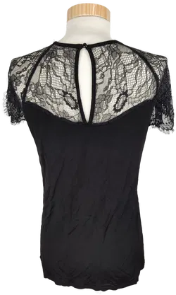Schwarzes Spitzent-Shirt, Gr. S, hochwertige Qualität - Bild 4
