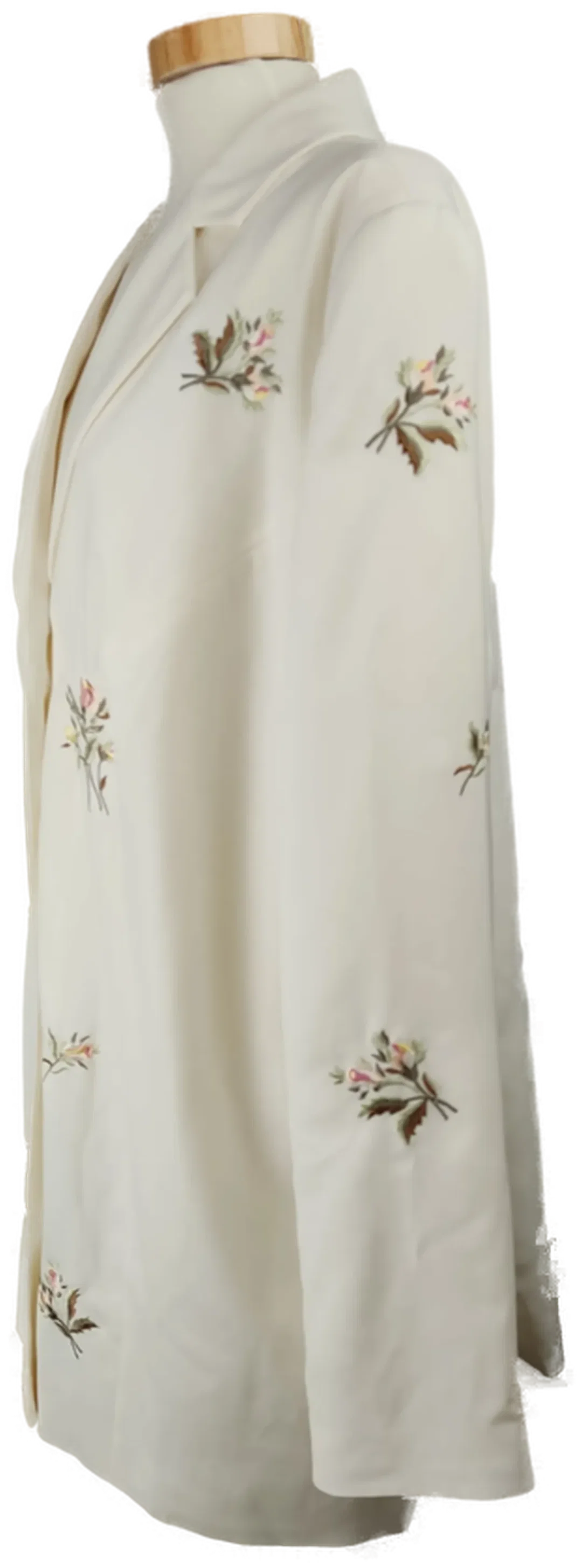 Damen Blazer Sommerjacke - geblümt, weiß - Gr. 50  – Bild 2