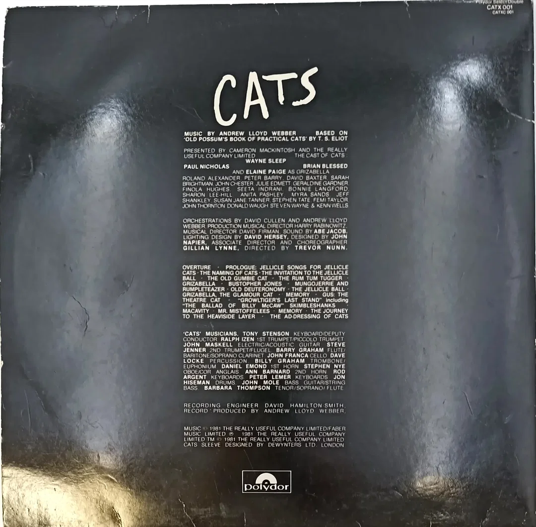 LP Vinyl Andrew Lloyd Webber "Cats" – Bild 2