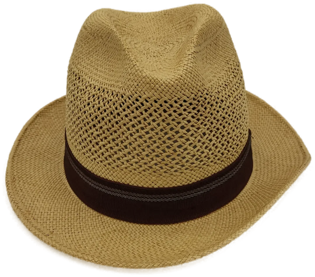 Panamahut Ecuador beige/braun - Gr./55, original Handarbeit – Bild 2