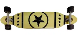 Vintage Longboard mit Sternen-Design – 96 cm Skateboard - Bild 4