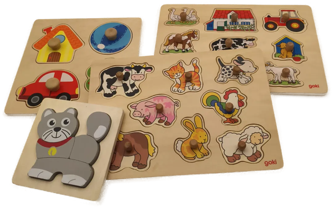 Set 4 Stk. Holzpuzzle, Kinder - Bild 1