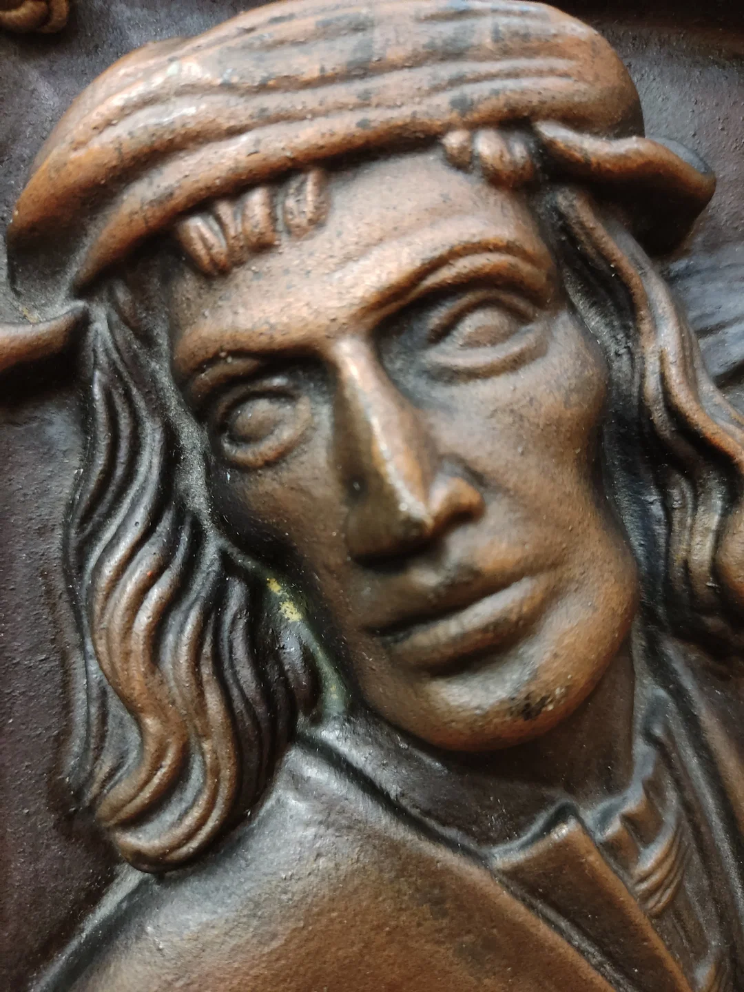 Gusseisenbild 'Der Fenstergucker' von Anton Pilgram 23x18cm | Historisches Detail – Bild 4