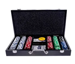Poker-Set im Koffer — Pokerchips (mehrfarbig), 2 Kartendecks, Big/Small Blind-Marker - Bild 2