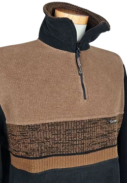 Company Sportswear Vintage Herren Pullover, schwarz/braun - Gr. M  - Bild 4