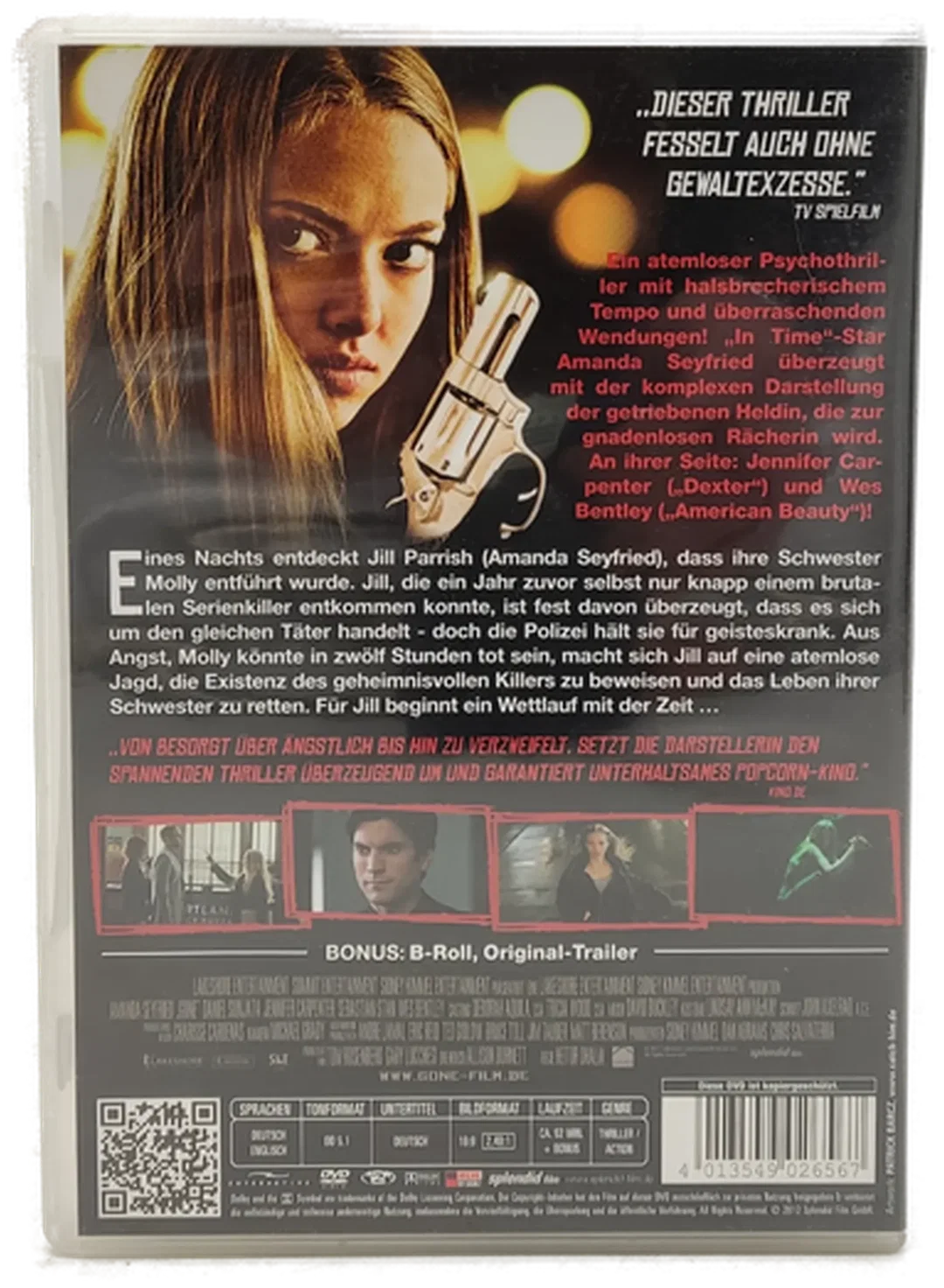 DVD "Gone - Keiner glaubt ihr. Nichts wird sie aufhalten" mit Amanda Seyfried – Bild 2