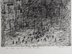 Franz Hametner - Die Stadt mit den dunklen Fenstern - Feder/Tusche Zeichnung - Bild 4