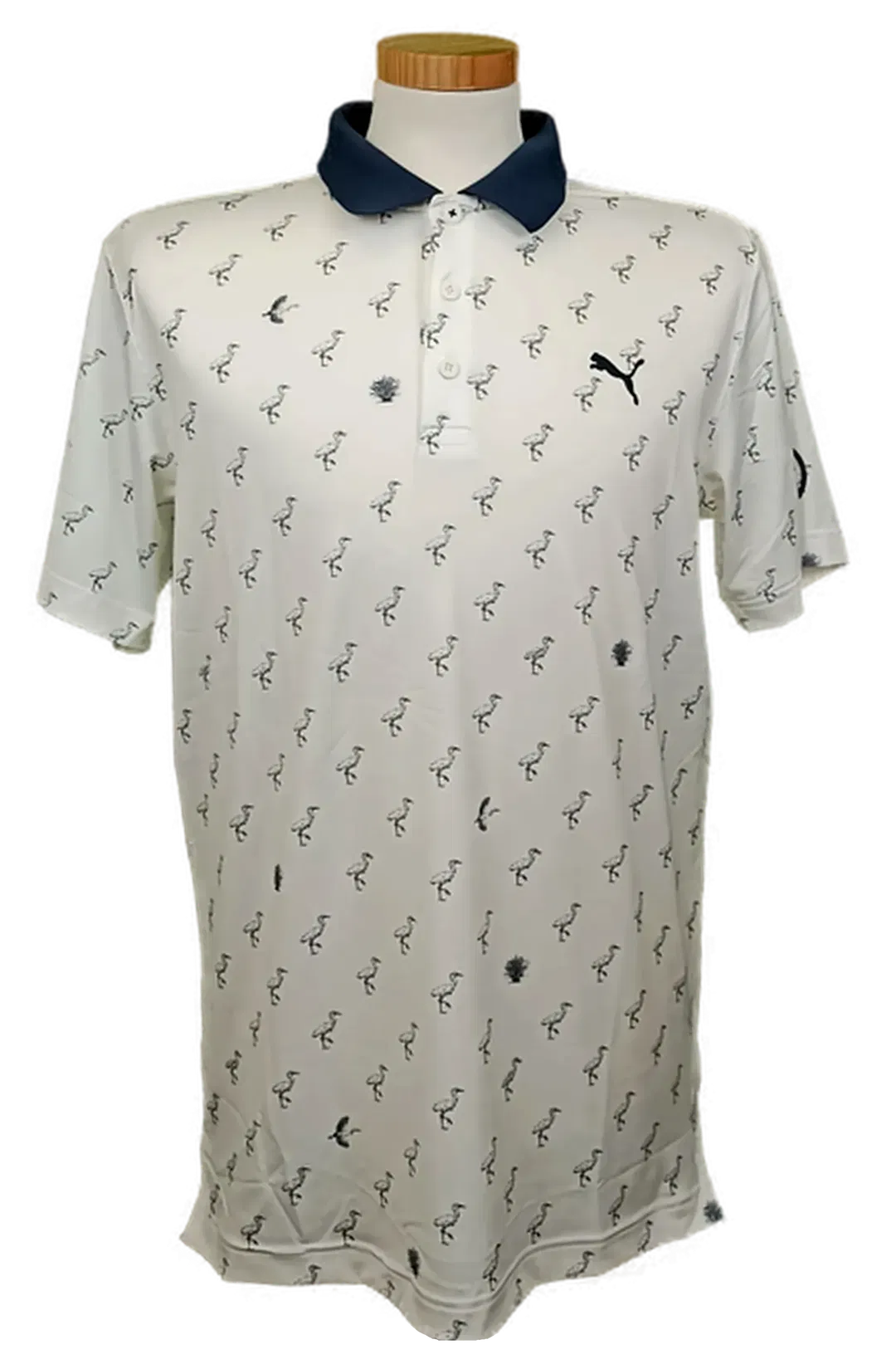 Puma Mercedes-Benz Collection Golf-Poloshirt Herren weiß gemustert Gr. M - Bild 1