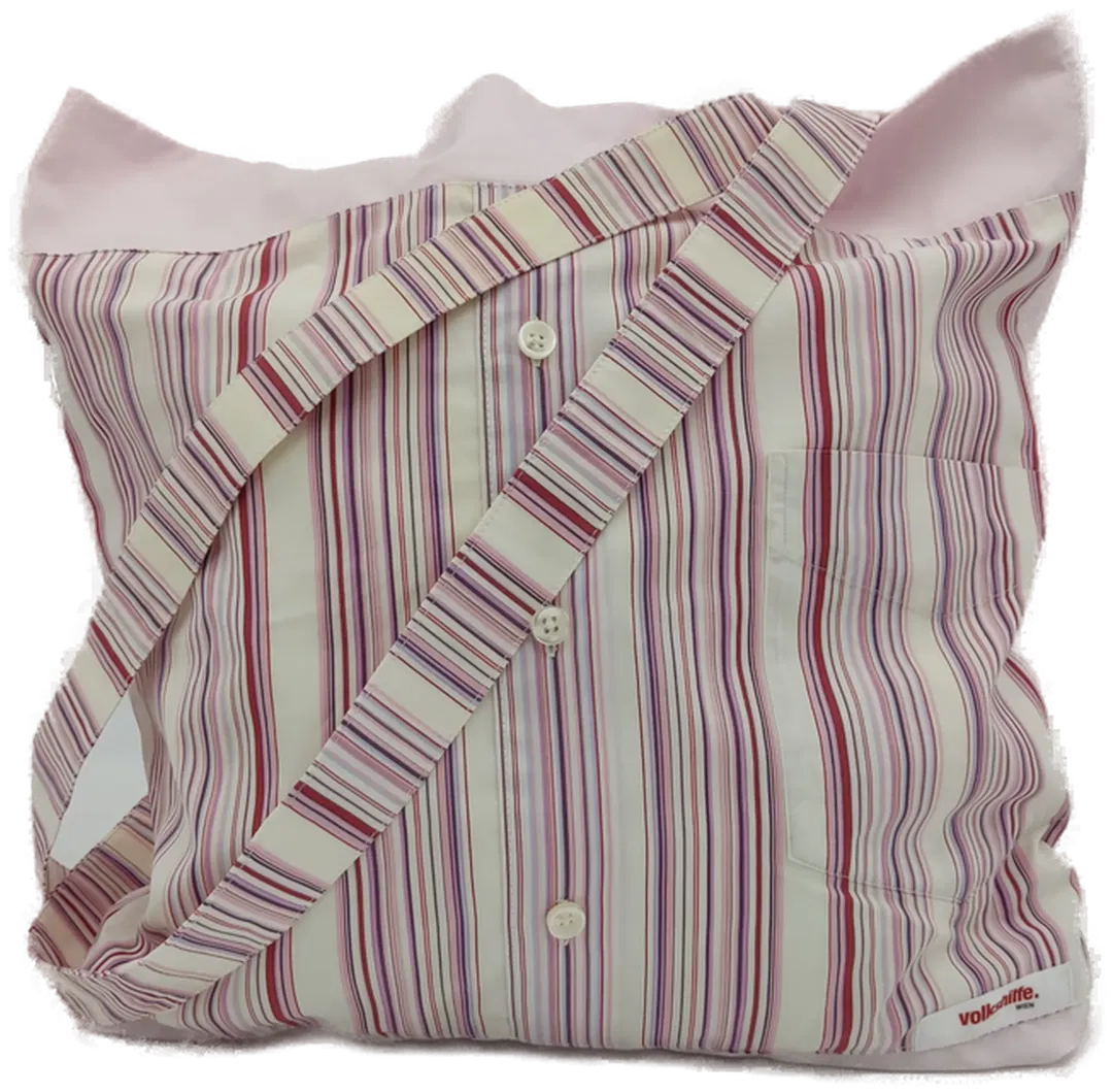 Tragtasche Stoff mehrfarbig + Henkel - Bild 4