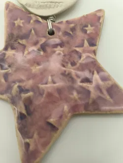 Deko Weihnachten, Keramikstern - Bild 3