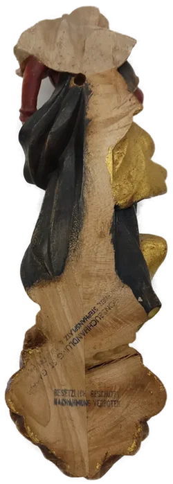 Alte Madonna Skulptur aus Holz zum Aufhängen ca. 30cm – Vorschau 4