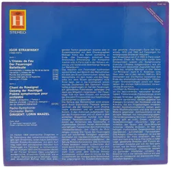 Vinyl LP - Igor Strawinsky, Lorin Maazel - Feuervogel, Gesang der Nachtigall  - Bild 2