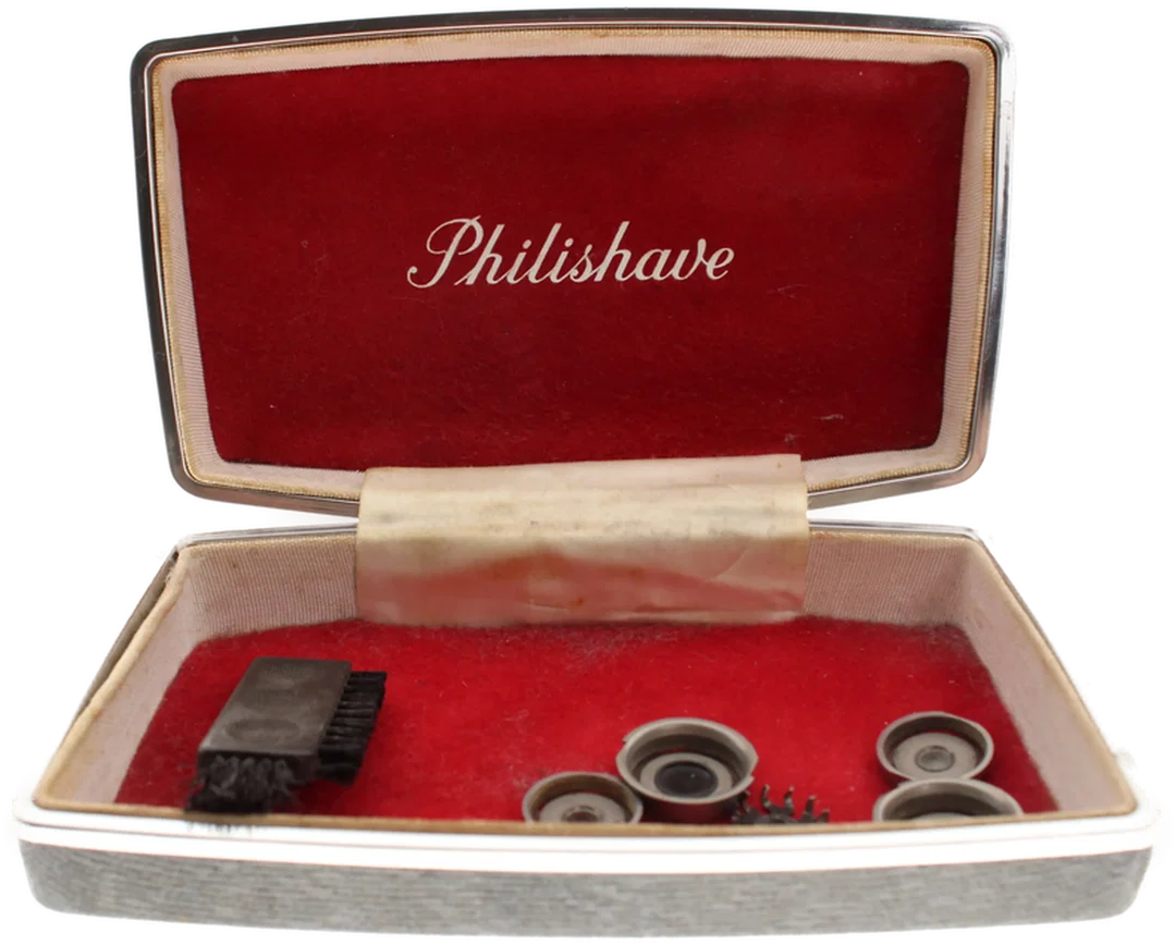 Philishave Vintage Elektro-Rasierer – Doppelkopf – inkl. Original-Etui & Zubehör – 60er/70er Jahre – Bild 3