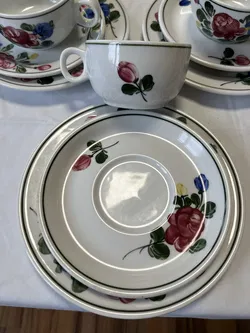 LILIENPORZELLAN Alpenflora 41teilig handbemalt - Bild 2