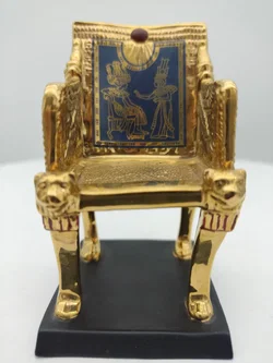 Goldene Thron des Tutanchamon Porzellan & Zertifikat von Franklin Mint | Limitierte Rarität - Bild 2