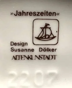 Fürstenberg „Jahreszeiten“ Schnaps-Set – Design Susanne Dölker – Flasche + 6 Gläser - Bild 4