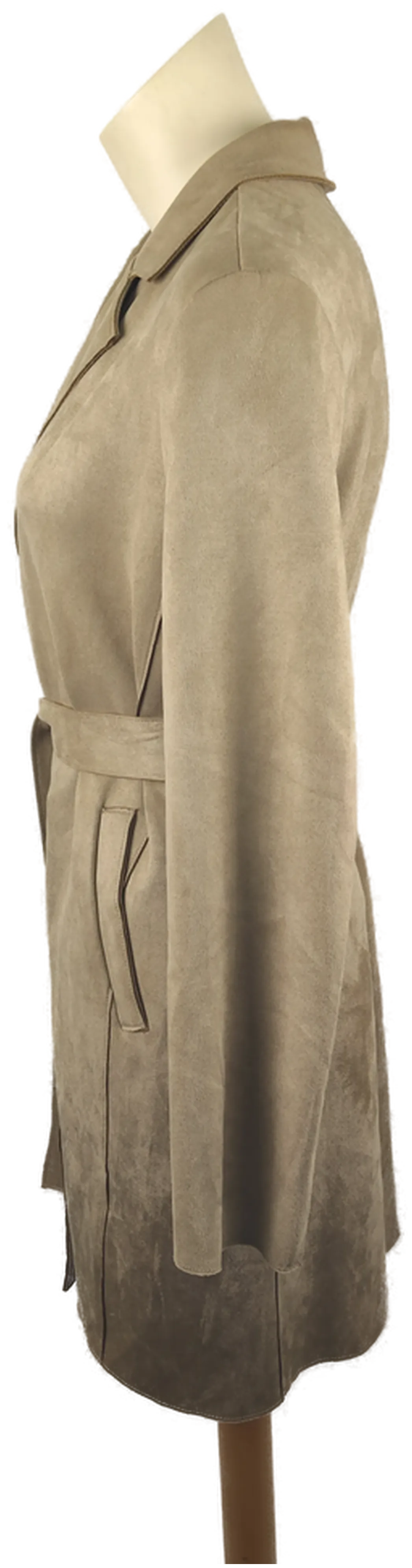 Damenmantel Jean Pascale Beige Mit Bindegürtel | Herbst-Chic – Bild 2