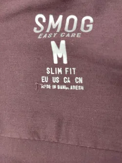 SMOG Herrenhemd weinrot - M (Slim fit) - Bild 4