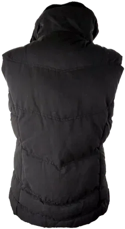 Steppjacke 'Amisu', ärmellos mit Stehkragen, schwarz mitTaschen, Größe 38 – Vorschau 3
