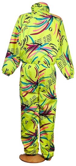 Capricio Vintage Herren Skianzug, gelb - L/XL (Made in Italy) - Bild 3