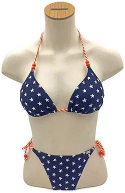 Skiny Triangel-Bikini dunkelblau mit weißen Sternen Gr. 38 - Bild 1